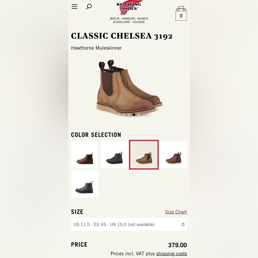 Red Wing Shoes Classic Chelsea 3192 Hawthorne Muleskinner Chelsea Boots - Brown